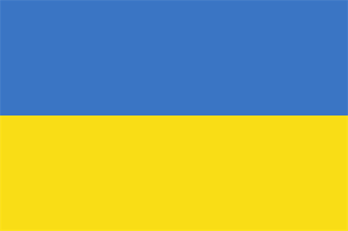 Yellow and blue flag of Ukraine